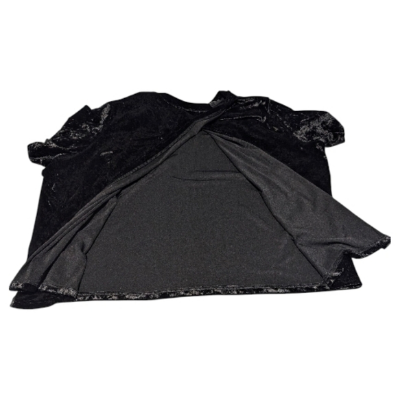 Boutique Black Velvet Short Sleeve Top - Size 3X - NWT - Picture 5 of 9